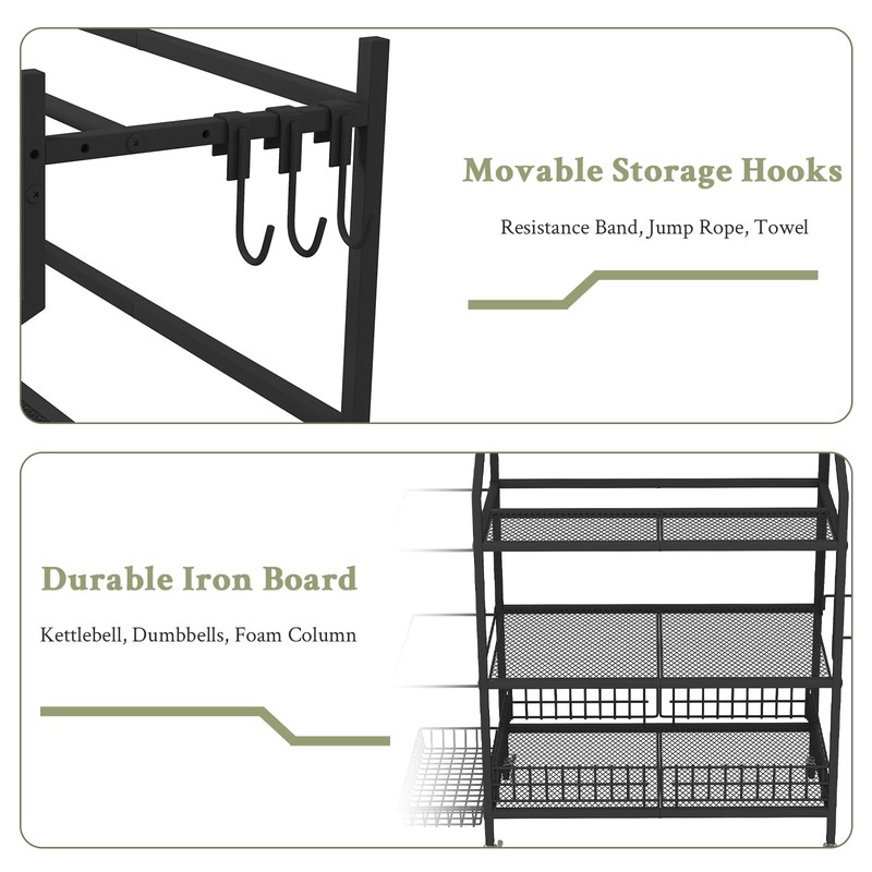 Hadulcet Dumbbell Rack, Heavy Duty Weight Rack for Home Gym,