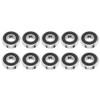 Akozon Ball Bearings 10pcs 6000-2RS Rubber Sealed Deep Groove Ball