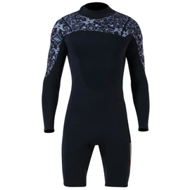 1.5MM Diving Onepiece Swimsuit Wetsuit Short Trousers for Snorkeling Surfing(Man Gray M)
