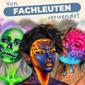 Blue Squid PRO Make-Up Face Paint and Body Paint, Classic Red 30 g, High Quality, Professional, Water-Based Single Container, Face and Body Paint for Adults, Children and SFX