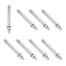 PATIKIL M8 x 100mm Expansion Bolts, 8Pcs 304 Stainless Steel Expansion Screw Bolts Sleeve Anchoring Fastener for Wall Concrete Brick Wall Drywall Air Conditioner, Silver