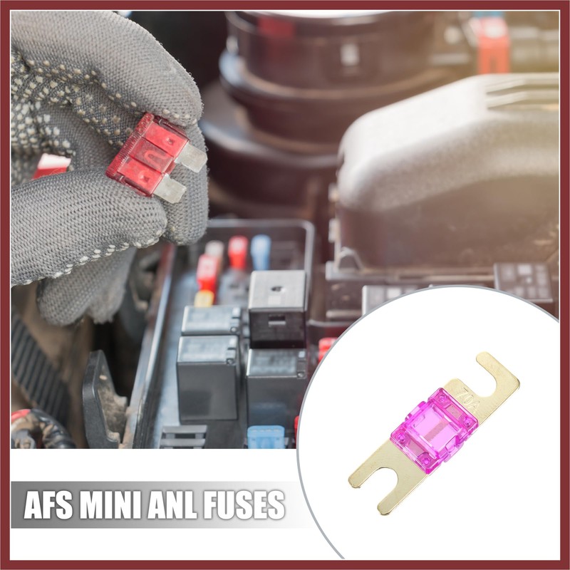 HEROFFIX 6pcs 70A AFS Mini ANL Fuse Replacement Electrical Protection