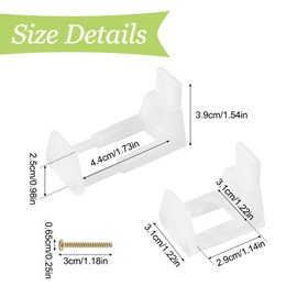 UFURMATE RV Sliding Door Guide, 2Pcs Wall Mounted Sliding Barn Door Hardware Adjustable Plastic Swing Stopper for RV, Camper (White)