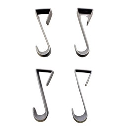 Dependable Industries inc. Essentials Over-The-Door Hanger Hook Set – 4-Pack of 4.5 in., Plastic Over-The-Door Hangers & Over-The-Door Hooks – Over-Door Hooks for Hanging Clothes & Towels (Gray)