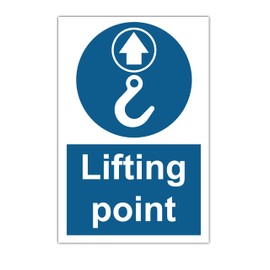 Lifting Point Warning Stickers x10 | Peel and Stick Safety Sign | 100mm x 66mm | Essential for Heavy Lifting Equipment | Durable and Clear Visibility