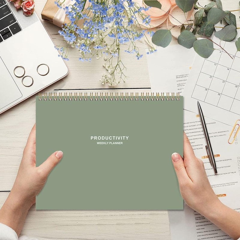 Weekly Productivity Planner - 8.5" x 11" Dashboard Desk Notepad