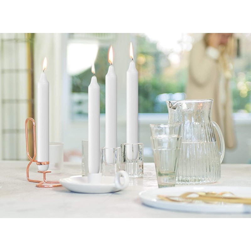 BOLSIUS White Candlesticks - 2 Packs = Total 90 Candles