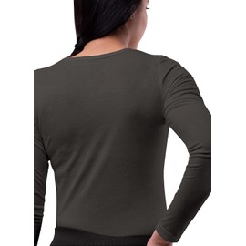 Sivvan Scrubs for Women - Long Sleeve Comfort Underscrub Tee - S8500 - Charcoal - S