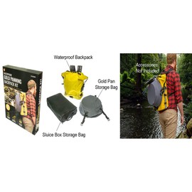 GP-KIT60WB Gold Panning Backpack- Waterproof Backpack, Neoprene Sluice Box Bag, Mesh Gold Pan Bag