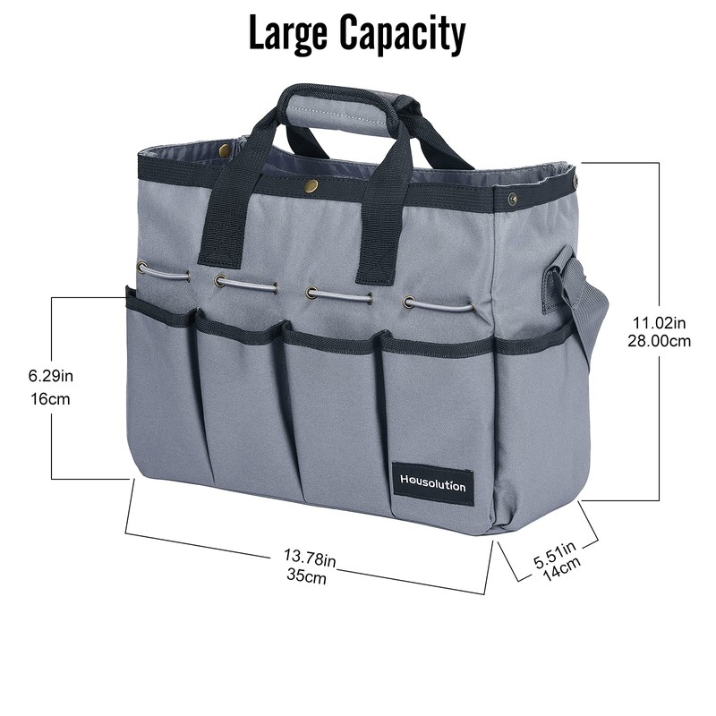 Housolution Garden Tote Bag, 900D Gardening Tool Bag, Garden Tote