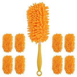 Redones Dusters for Swiffer - Reusable Duster Refill Compatible with Swiffer Hand Duster(8 Pack+1Handle), 360 Heavy Duty Dusters Refills