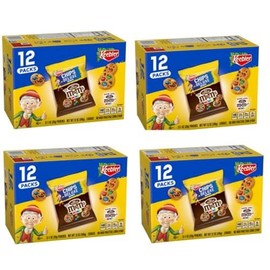 Keebler Chips Deluxe, Mini Cookies, Rainbow with M&M's Mini Chocolate Candies, 12 Oz. (Pack of 4)