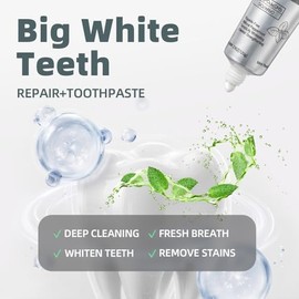 10% Nano-Hydroxyapatite Toothpaste for Sensitive Teeth: Fluoride-Free, Whitening, and Enamel Protection with Fresh Mint（2Pcs）