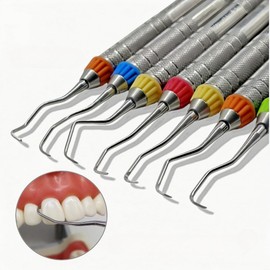 1 Piece High Quality Dental Gracey curettes Periodontal Scaler Stainless Steel Periodontal Curettes Perio Dental Instrument (1 Piece 5/6)