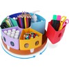 GAMENOTE Rotating Art Supplies Organizer - Lazy Susan Office School