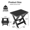 Folding Outdoor Side Table,Small HDPE Patio Table,All-Weather Compact Portable End