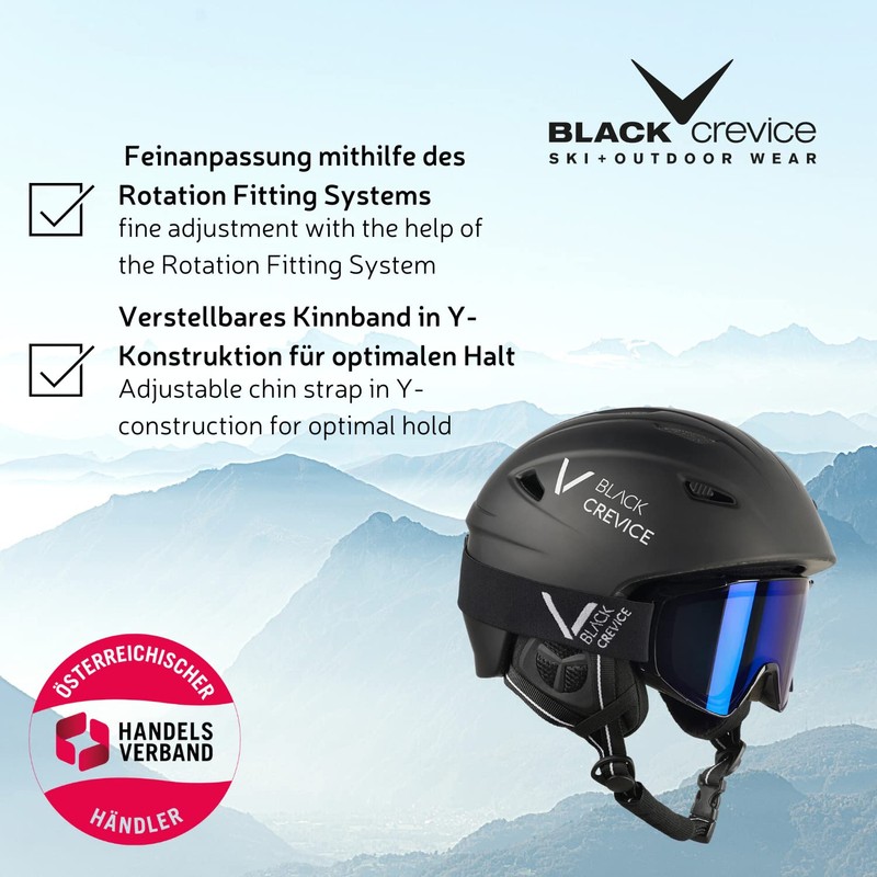 Black Crevice Helmet Set, Matt White/Black, XS