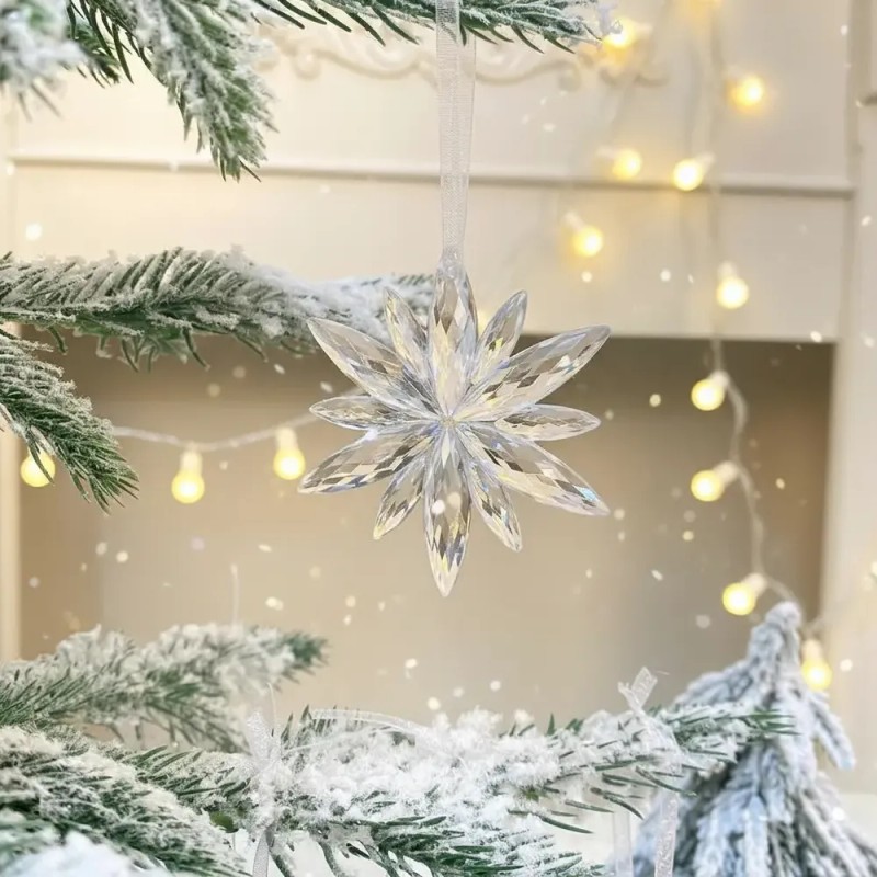 12 Pzas Adornos Cristal Para Árbol De Navidad