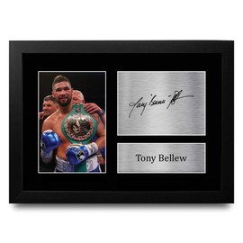 HWC Trading FR A4 Tony Bellew Gifts Printed Signed Autograph Picture for Boxing Memorabilia Fans - A4 Framed