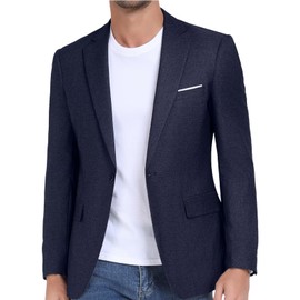 Mens Blazer Casual Sport Jacket Navy Blazer Men Stylish Suit Blazer Lightweight for Daily 5XL