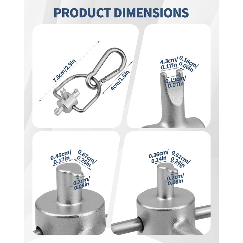 Aecsze 2 Pack HVAC Tools Locking Cap Key for R410A