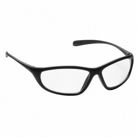 Galeton 11028 Spyder Safety Glasses, Anti-Fog, Anti- Scratch Lenses, Full Black Frame/Clear