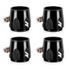 Mishimoto MMHXF-08-4-BK -8AN Hex Hose Finisher Clamp Set, Black