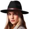LADYBRO Fedora Hats for Women Wide Brim Hat, Incld 3