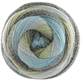 LANA GROSSA Gomitolo Gala Wick Yarn in Colour Gradient with Subtle Lurex Effect, Hand Knitting Yarn Made of 60% Virgin Wool, 38% Polyacrylic and 2% Polyester, 200 g Wool for Knitting and Crocheting,