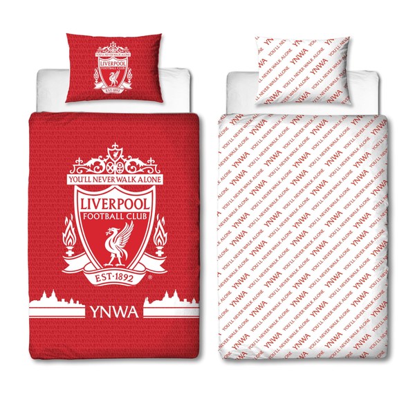 Liverpool FC Character World Official Single Duvet Cover Set, Tone