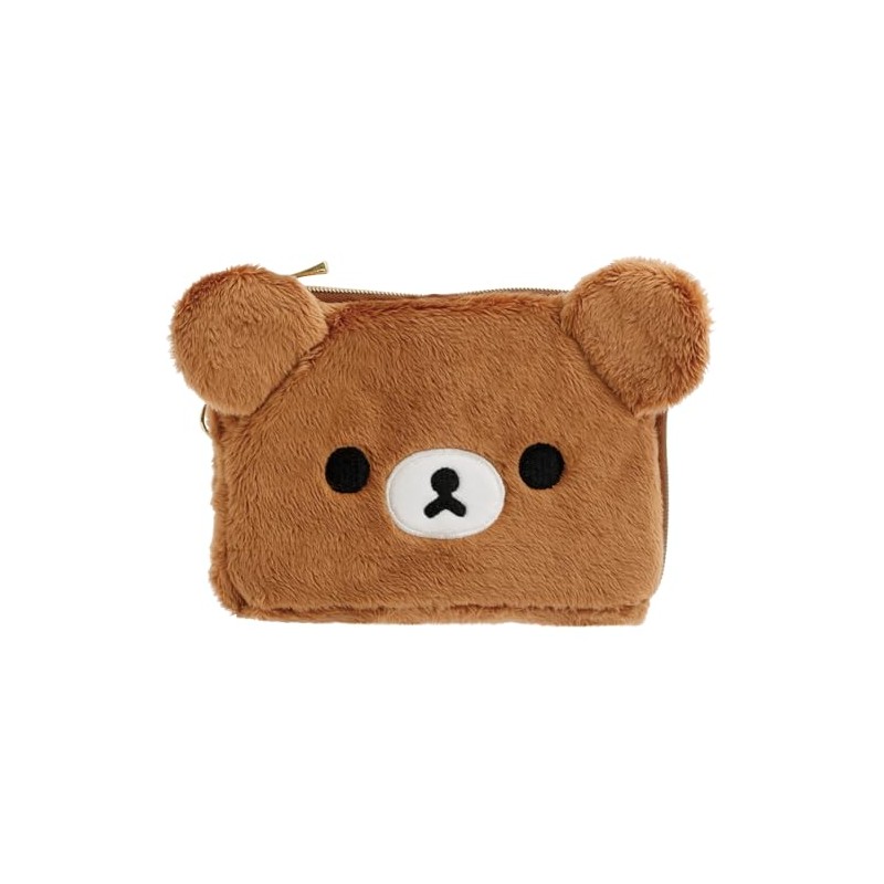 San-X PB72204 Rilakkuma Plush Pass Case, Chirooki Bear H4.3 x
