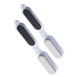 Ipetboom 2pcs 4 1 Foot Care Kit Double Sided Callus Remover & Rasp Pumice Stone Nail Brush for Smooth Feet and Dead Skin Removal