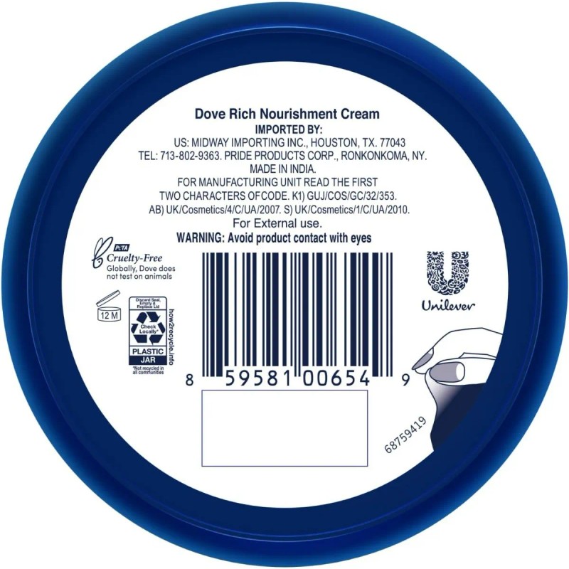 Crema Hidratante Rostro Cuerpo Dove Multicolor