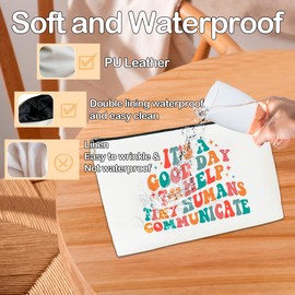 Speech Language Therapist Makeup Bag Gift for SLP Sister Women Teen,It's a Good Day To Help Tiny Humans Communicate, Appreciation Thank You Thanksgiving Gift for Language Pathology And Pathologist