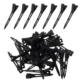 Choicbaby 40 PCS Black Hair Clips Metal Duckbill Clip 2.2 Inch Duck Clips for Hair Single Prong Curl Hairpins With Holes Duckbill Hair Accessories for Girls Women Hair Styling Clips