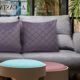 Betadistor Cushion Covers Throw Pillow Cover Square Decorative Pillowcase for Garden Sofa Livingroom Bedroom Tent Park 2 Pieces 18x18 Inch, Purple, 522-0478