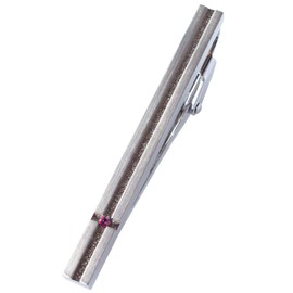 Tabarat Tps-150 Men's Necktie Clip, Birthstone, Made in Japan, Brass, Stylish, Popular, New Life, Gift, Glass Metal Glass Brass Metal