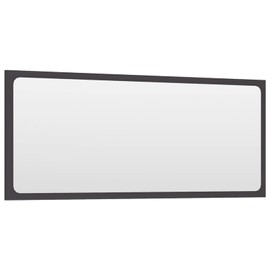 Gecheer Bathroom Mirror Rectangle Mirror, Wall Mounted Mirror for Modern House Home Decor - Gray 35.4" x 0.6" x 14.6" Engineered Wood