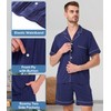 BAMBOO COOL Mens Pajama Set Summer Cooling Pjs Button Down