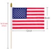 12 Pcs 8x12 Inch American Flags on Stick, Small USA