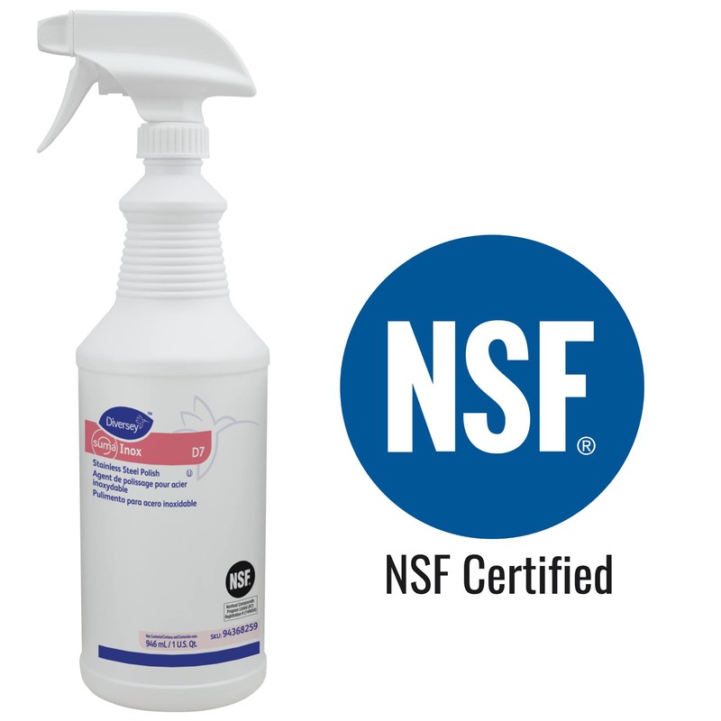 Diversey 94368259 SUMA INOX Stainless Steel Polish, Cleans Appliances, Brass,