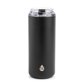 Stainless Steel Tall Boy Water Bottle, 18 oz, Black – Double Wall Insulated, Leak-Proof, Reusable