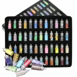 48 types of nail glitter nail slime resin topping glitter (WBD0FB9) / 네일글리터 48종 네일 슬라임 레진 토핑 글리터 (WBD0FB9)