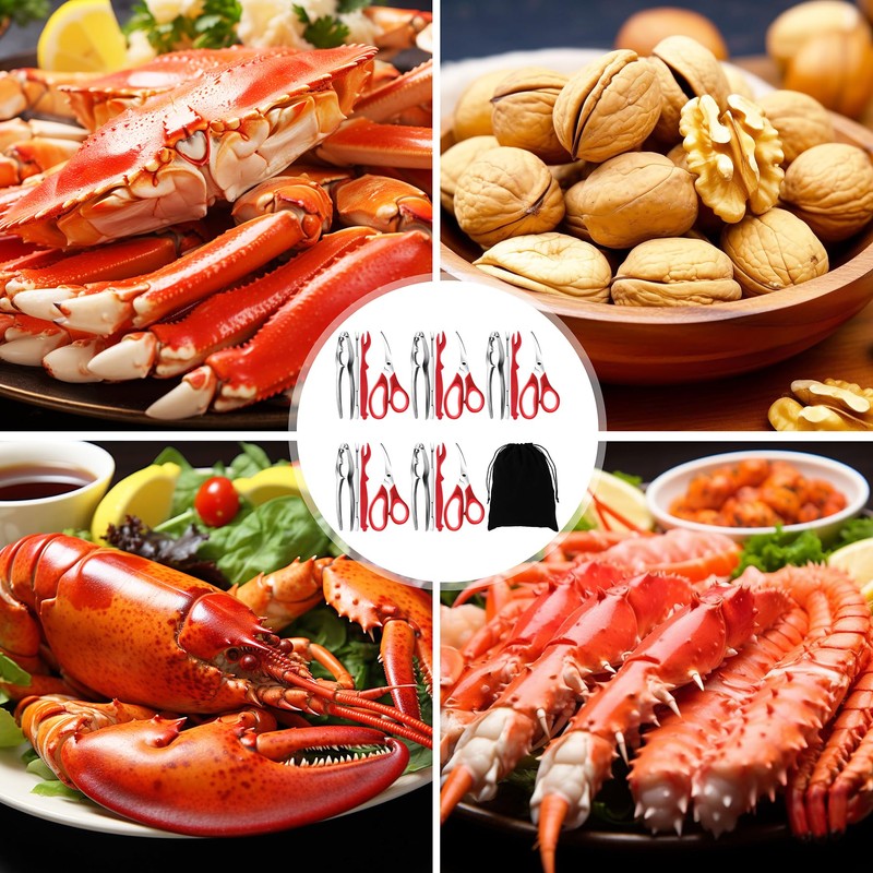 Seafood Crab Crackers and Tools, 21 Pcs Crab Leg Crackers
