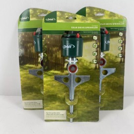 Orbit 3-Orbit Gear Drive Sprinkler Small Quiet 360 Degree Adjustable 80' Reach 56565