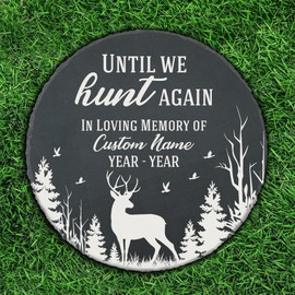 Hunting Memorial Stone, Gone Hunting in Heaven Slate Garden Stones, Hunting Memorial Gift, Hunting in Memory Loss of Loved One, Loss of Dad, Husband, Son TNP59