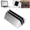 Dual Laptop Stand Vertical 3D Curved Appearance Aluminum Alloy Adjustable
