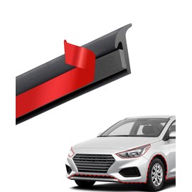 YAKEFLY 16.5Ft Automotive Sealing Strip,Self Adhesive Auto Rubber Weather Draft Seal Strip Car Windshield Edge Moulding Sealing Strip Protector Trim,T Type Car Weather Stripping Weatherstrip (8x10mm)
