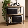 PRANDOM Large Foldable Storage Box with Lid [1-Pack] Fabric Collapsible