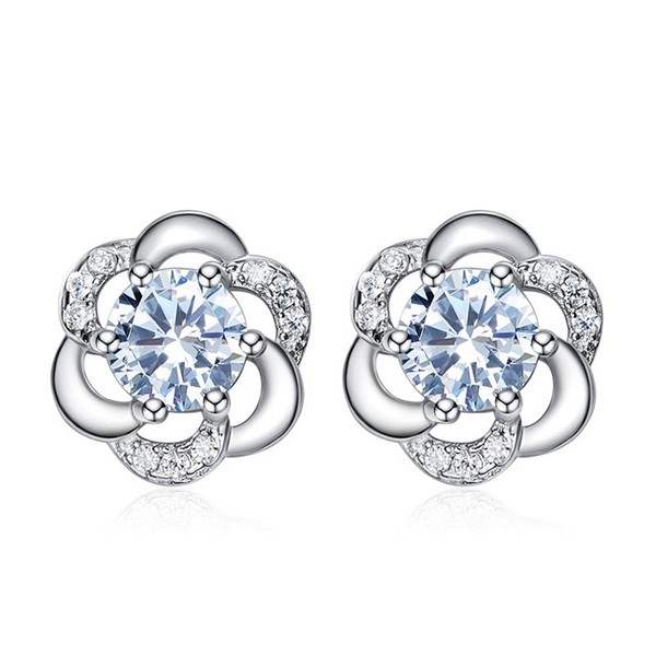 Josfeva Stud Earrings Silver 925, Silver Stud Earrings for Women,
